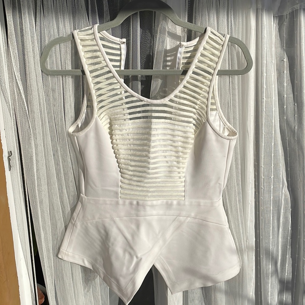 Yigal Azrouël futuristic white tank top